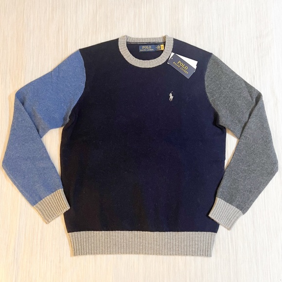 Polo Ralph Lauren Other - Polo Ralph Lauren Wool Alpaca Color-block Knit Crewneck Sweater😳🔥🔥